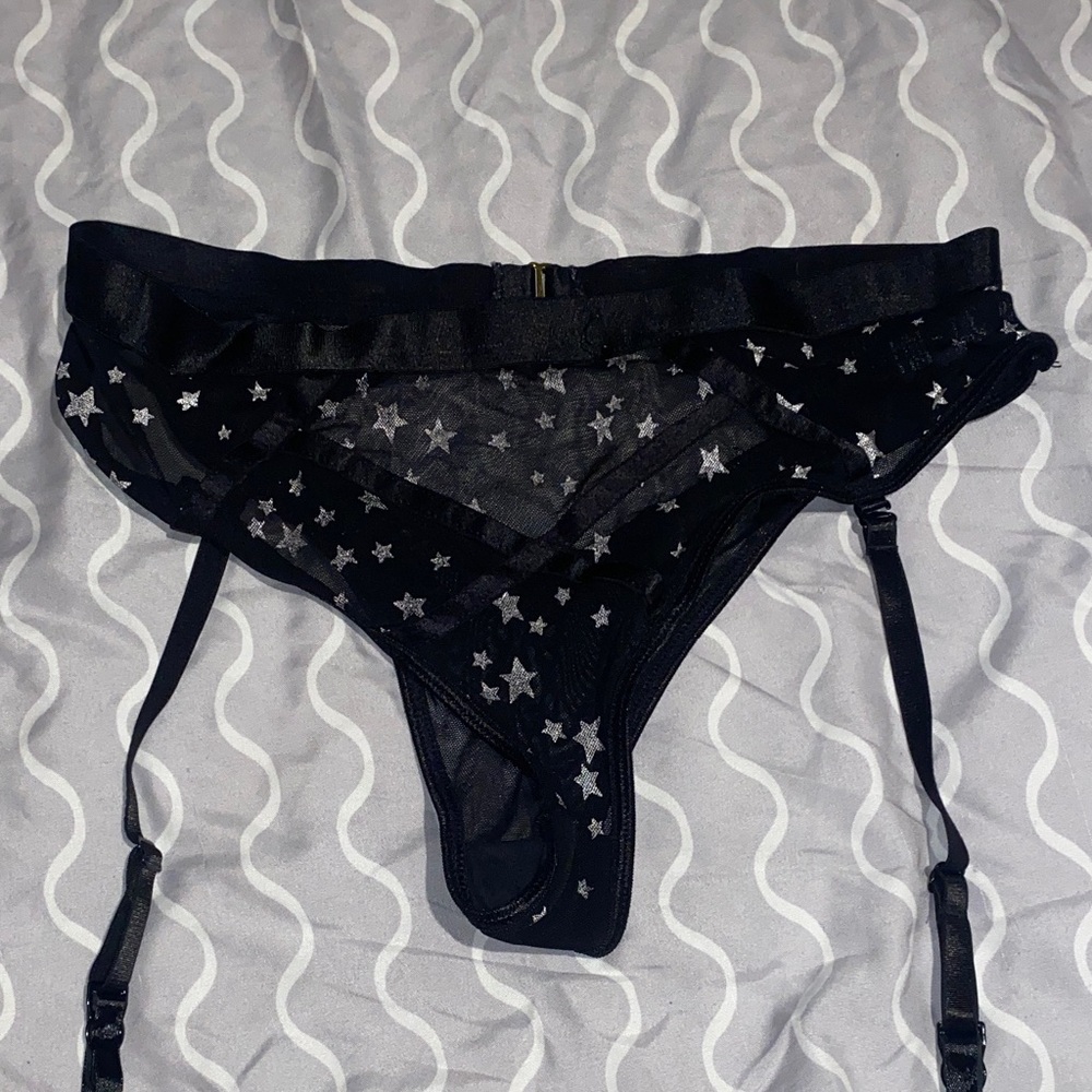 Frederick's of Hollywood Black Lingerie Garter Belt